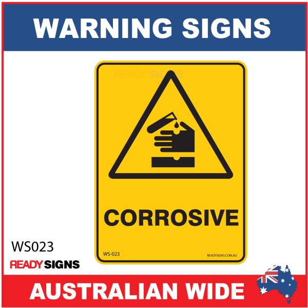Warning Sign - WS023 - CORROSIVE